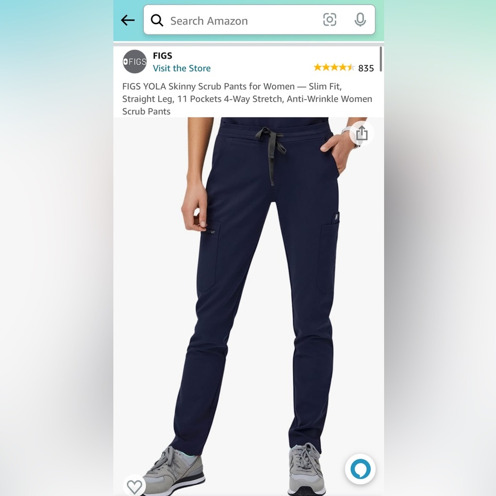 FIGS NAVY SCRUB PANTS